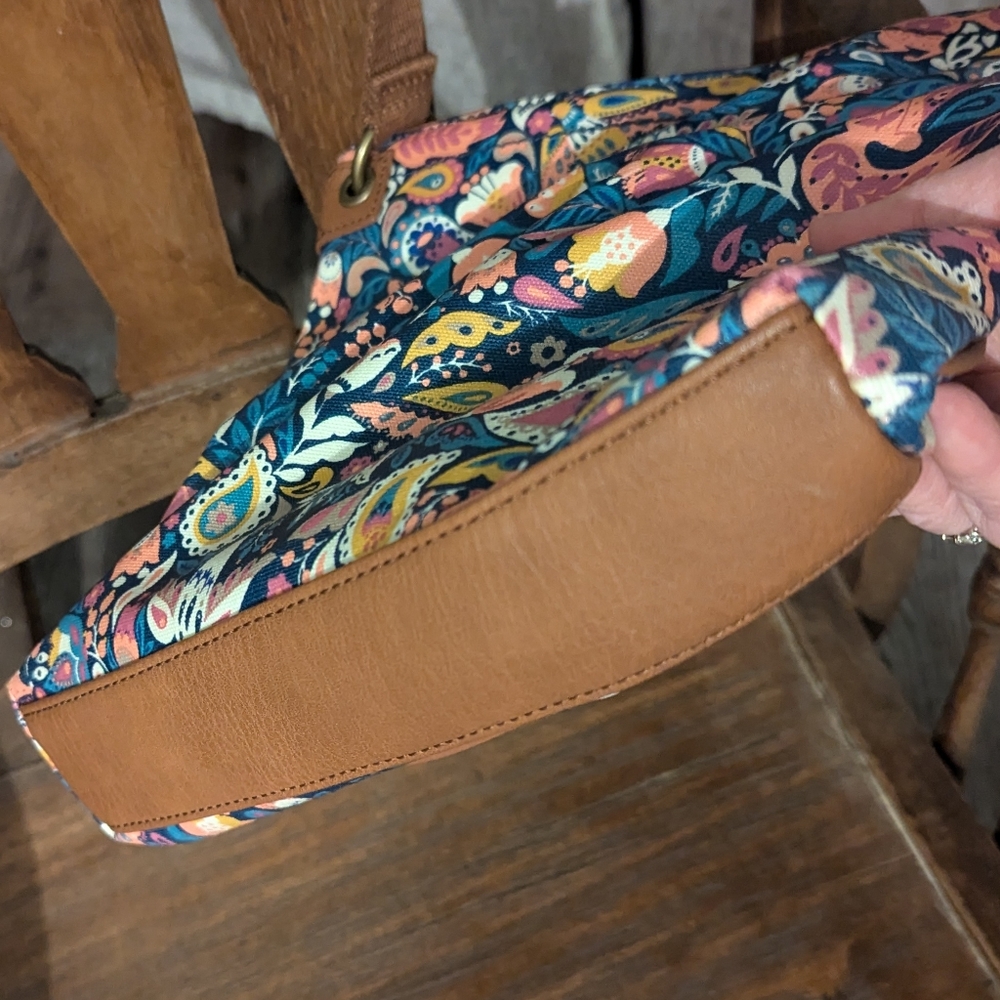 Sakroots Teal Enchanted Forest Crossbody Bag Purse - Picture 3 of 8